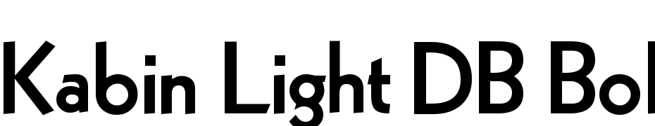 Kabin Light DB Bold Scarica Caratteri Gratis